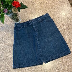 Eddie Bauer Blue Jean Denim Cotton Skirt 8